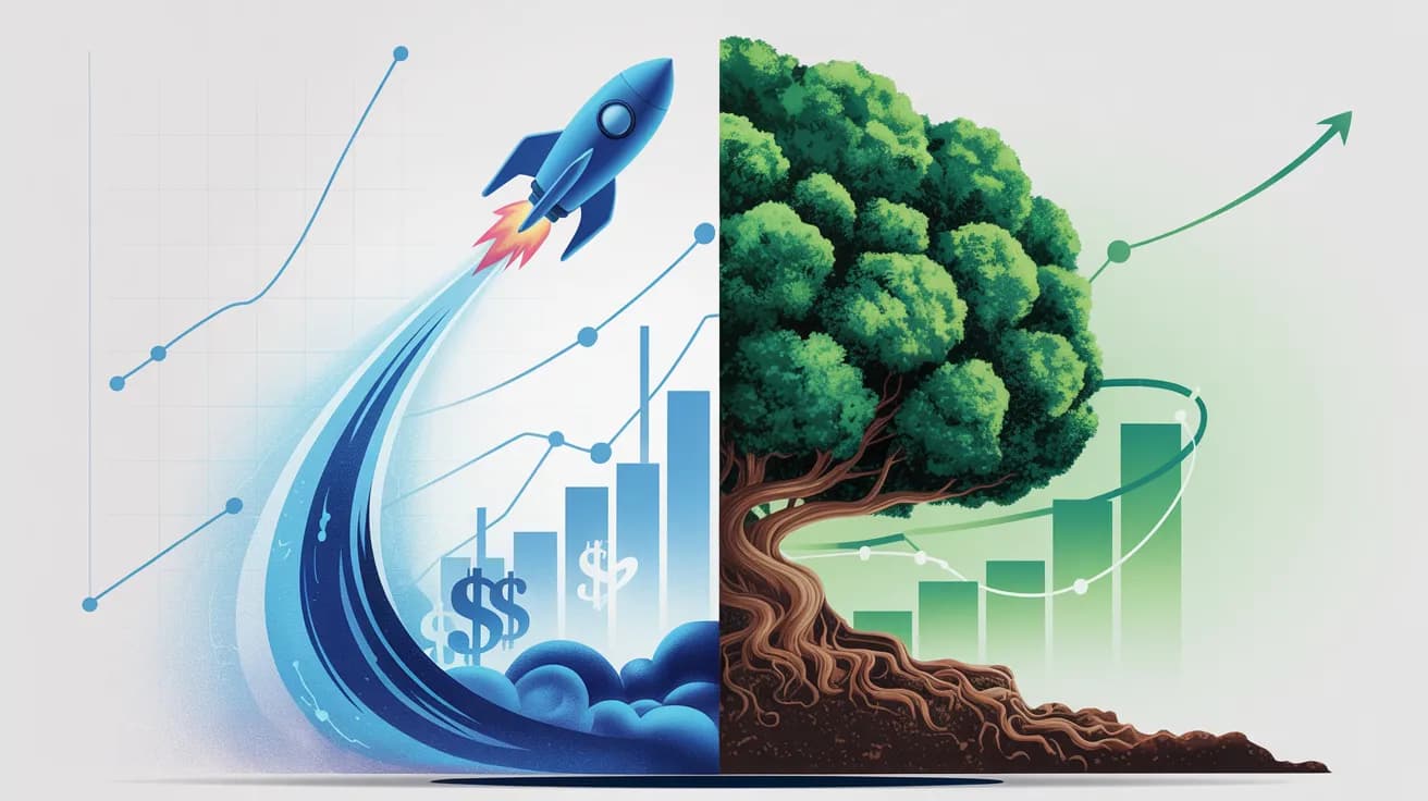 Google Ads vs SEO — two paths showing paid search speed versus organic long-term growth