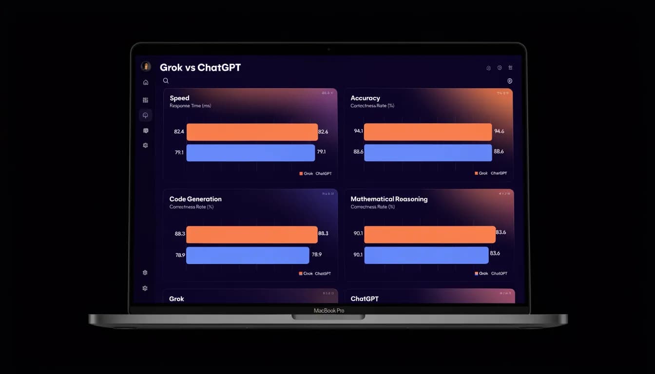 Grok vs ChatGPT comparison dashboard 2026