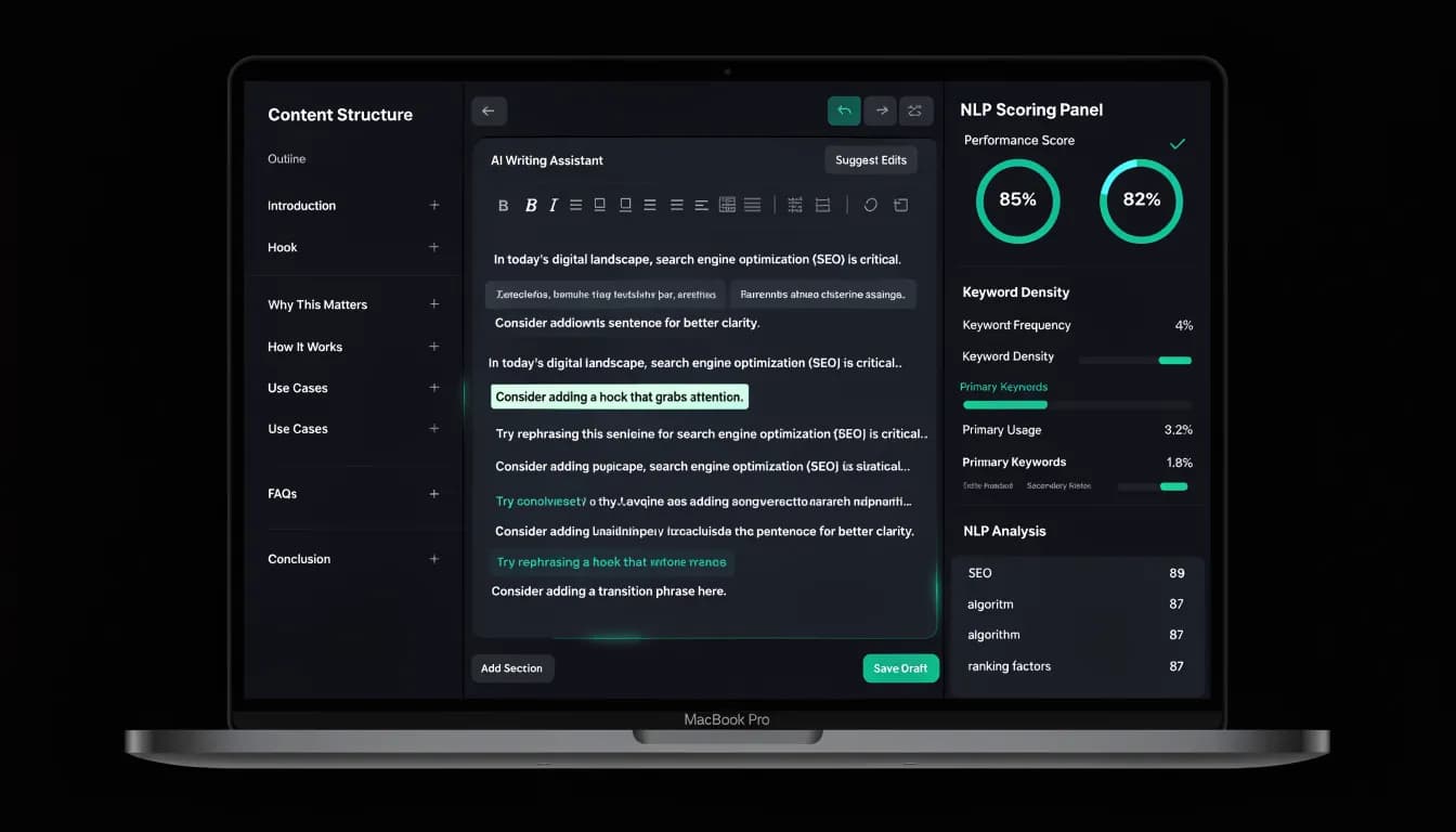 SEO.ai AI SEO agent content editor interface 2026